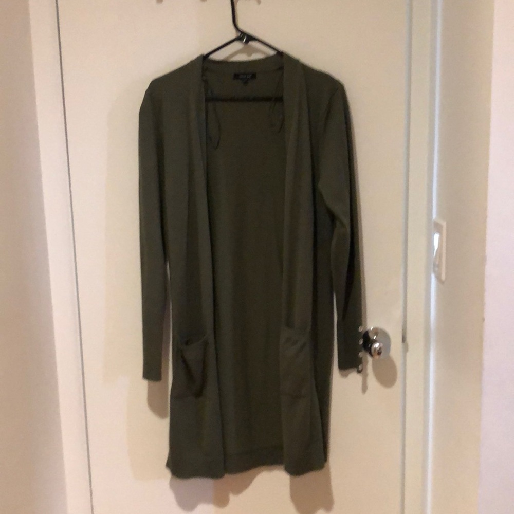 Green long sweater